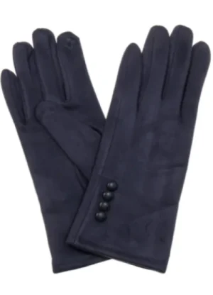 UNTUCKit Gloves, Scarves & Hats*Accessories By Park Lane Button Faux Suede Gloves