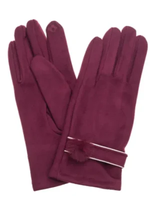 UNTUCKit Gloves, Scarves & Hats*Accessories By Park Lane Faux Suede Gloves Claret