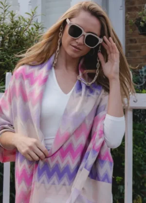 UNTUCKit Gloves, Scarves & Hats*Accessories By Park Lane Pastel Print Scarf Lilac