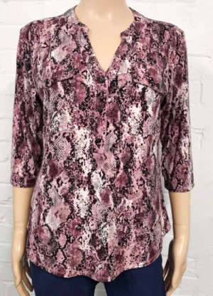 UNTUCKit Tops & Cardigans*Anamor Tone Snake Print Top Pink