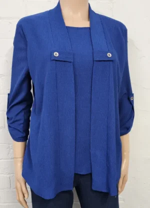 UNTUCKit Tops & Cardigans*Anamor Mock Twin Set Royal Blue