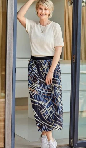 UNTUCKit Skirts & Trousers*Brandtex Printed Pleated Skirt Multi
