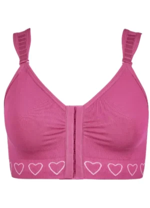 UNTUCKit Pocketed Bras|Front Fastening Bras*Cancer Research UK  Post-Surgery Comfort Bra Pink
