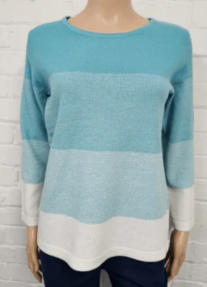 UNTUCKit Tops & Cardigans*Claudia C Gradient Stripe Jumper Aqua