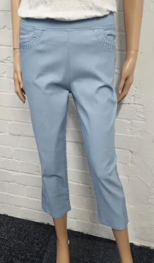 UNTUCKit Skirts & Trousers*Claudia C Cropped Trousers Light Blue