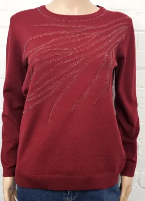 UNTUCKit Tops & Cardigans*Claudia C  Diamante Jumper Wine