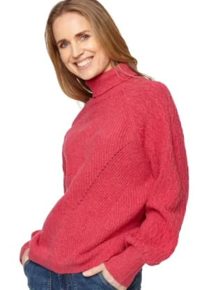 UNTUCKit Tops & Cardigans*Coastline By Brandtex Cable Knit Jumper Pink