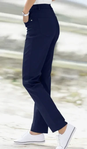 UNTUCKit Skirts & Trousers*Damart Cotton Stretch Trousers Navy
