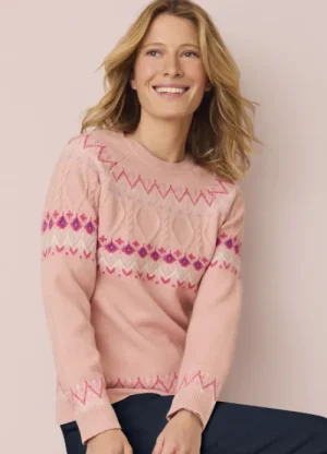 UNTUCKit Tops & Cardigans*Damart Thermolactyl Recycled Jacquard Jumper Pink