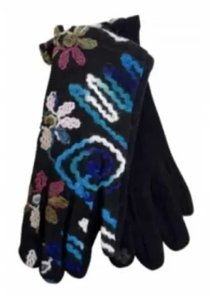 UNTUCKit Gloves, Scarves & Hats*Flower Applique Gloves Mauve