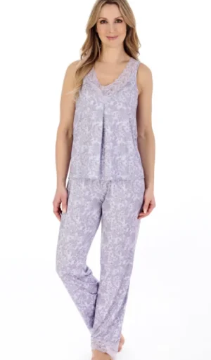 UNTUCKit Pyjamas*Gaspe V-Neck Sleeveless Pyjamas Lilac