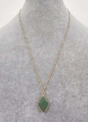 UNTUCKit Jewellery*Gold Tone Semi Precious Stone Necklace