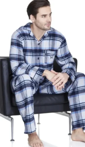 UNTUCKit Nightwear*Haigman Brushed Cotton Traditional Tailored Button Pyjamas