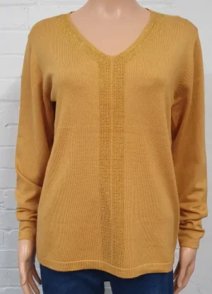 UNTUCKit Tops & Cardigans*Hepburn V- Neck Diamante Jumper Mustard