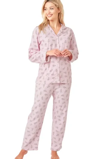 UNTUCKit Pyjamas*Indigo Sky Cheetah Wincey Pyjama Pink