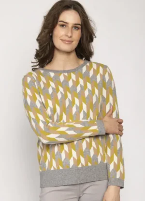 UNTUCKit Tops & Cardigans*Jessica Graaf Geometric Round Neck Jumper Multi