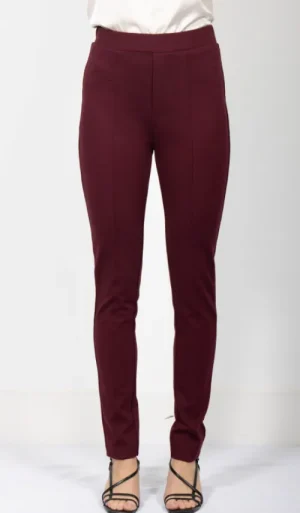UNTUCKit Skirts & Trousers*Jessica Graaf Stretch Slim Ponte Trousers Burgundy