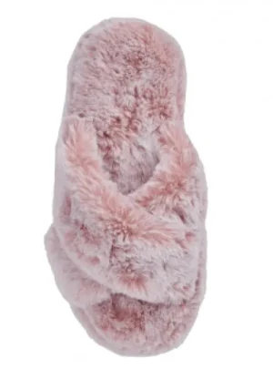 UNTUCKit Shoes & Slippers*Jo & Joe Ladies Cosy Peep Toe Mule Slippers Pink