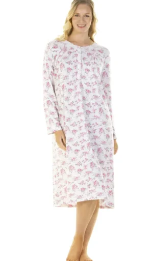 UNTUCKit Nightdresses*La Marquise Elizabeth Cuddleknit Long Sleeve Nightdress Ivory