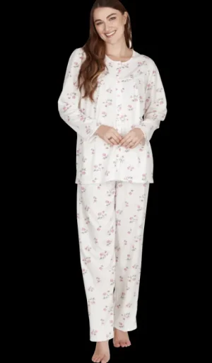 UNTUCKit Pyjamas*La Marquise Florentine Floral Cuddleknit Interlock Brushed Pyjama Pink