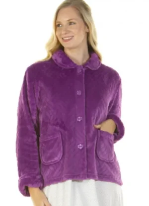 UNTUCKit Bed Jackets*La Marquise Midnight Tulip Button Through Bed Jacket