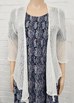 UNTUCKit Tops & Cardigans*Light Textured Fancy Knit Bolero Cardigan White