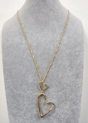 UNTUCKit Jewellery*Long Two Heart Necklace