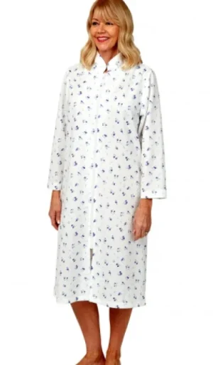 UNTUCKit Housecoats*Marlon Penny Mock Quilt Zip Housecoat