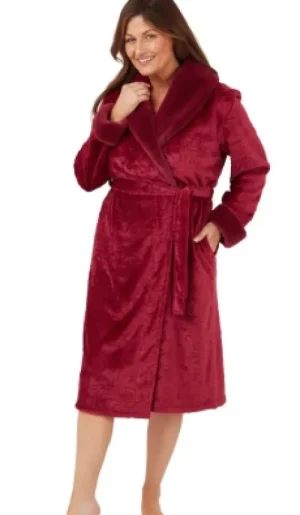 UNTUCKit Housecoats*Marlon Shawl Collar Robe With Faux Fur Trim