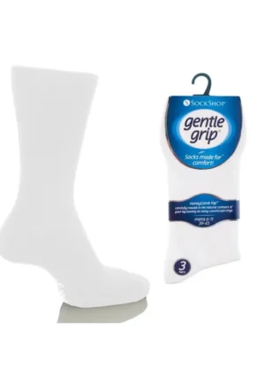 UNTUCKit Socks|Socks & Extras*Mens 3 Pack Gentle Grip Plain Socks White