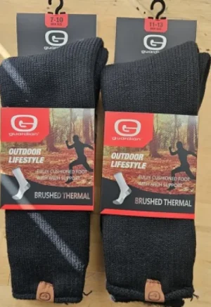 UNTUCKit Socks|Socks & Extras*Mens Guardian Outdoor Performance Brushed Thermal Socks Black
