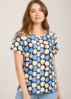 UNTUCKit Tops & Cardigans*Mudflower Bella  Abstract Top Blue