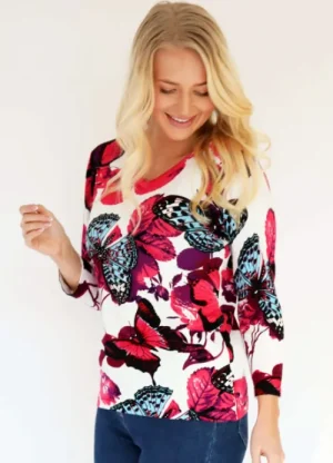 UNTUCKit Tops & Cardigans*Mudflower Embellished Butterfly Jumper Pink