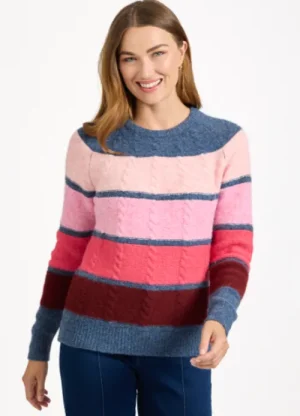 UNTUCKit Tops & Cardigans*Mudflower Multi Coloured Stripe Jumper Pink