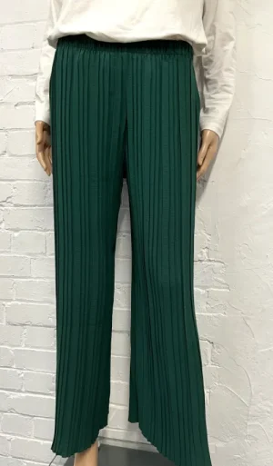 UNTUCKit Skirts & Trousers*Mudflower Pleated Trousers Green