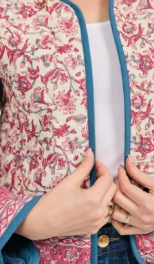 UNTUCKit Coats & Jackets*Mudflower Reversible Quilted Jacket Floral