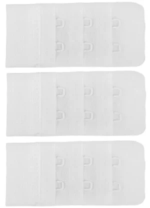 UNTUCKit Bras*Naturana 3 Pack Bra Extender Narrow Two Hook & Eye White