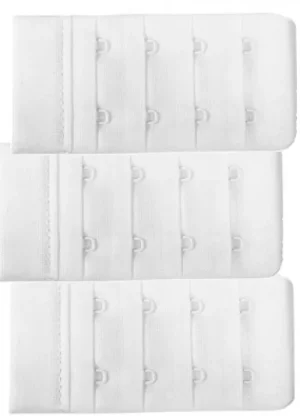 UNTUCKit Extras*Naturana 3 Pack Bra Extender Wide Two Hook & Eye