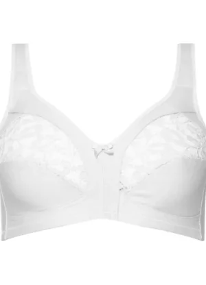 UNTUCKit Bras*Naturana Cotton Rich Wide Strap Bra White