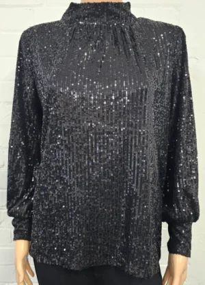 UNTUCKit Tops & Cardigans*Nina Murati Sequin Embellished Top Black