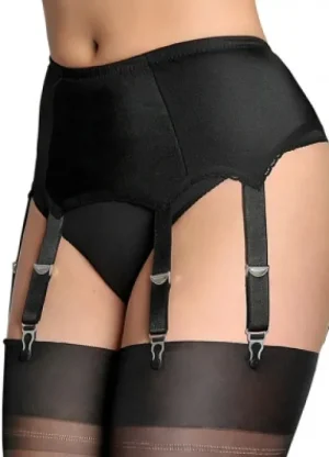 UNTUCKit Suspender Belts*Nylon Dreams 6 Strap Plain Suspender Belt