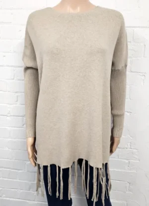 UNTUCKit Tops & Cardigans*Paramour Tassel Hem Jumper Beige