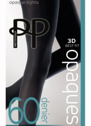 UNTUCKit Hosiery*Pretty Polly 3D Best Fit Premium Opaque 60 Denier Tights