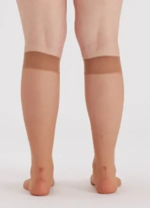UNTUCKit Hosiery*Pretty Polly Curves Comfort Top Knee High Nude