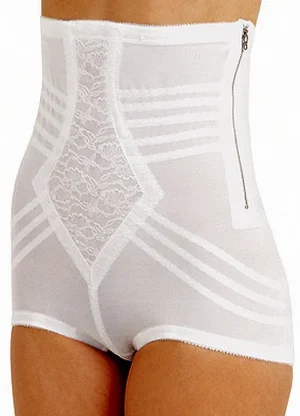 UNTUCKit Corsetry*Rago High Waist Panty Girdle With Side Opening White