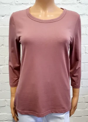 UNTUCKit Tops & Cardigans*Signature 3/4 Sleeve T-shirt Dusky Pink