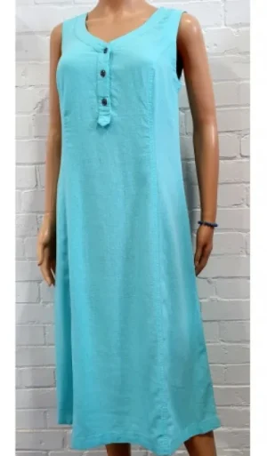 UNTUCKit Dresses*Signature Sleeveless Linen Mix Dress