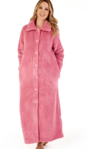 UNTUCKit Housecoats*Slenderella Full Length Waffle Button Housecoat