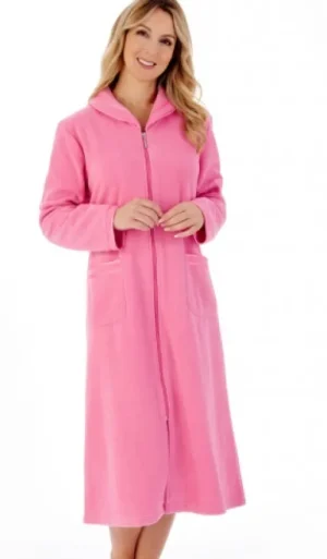UNTUCKit Housecoats*Slenderella Polar Fleece Zip Front Housecoat