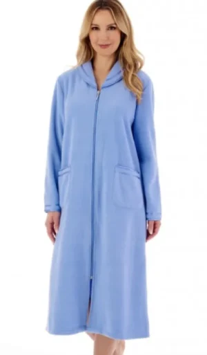 UNTUCKit Housecoats*Slenderella Polar Fleece Zip Front Housecoat